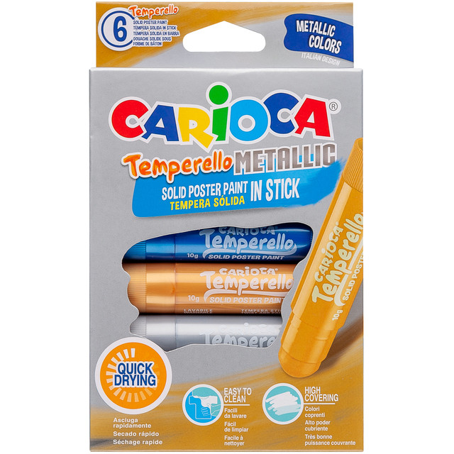 Verfstift Carioca Temperello set 6 metallickleuren