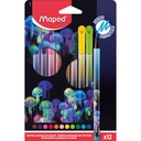 Viltstift Maped Deepsea Paradise set a 12 kleuren