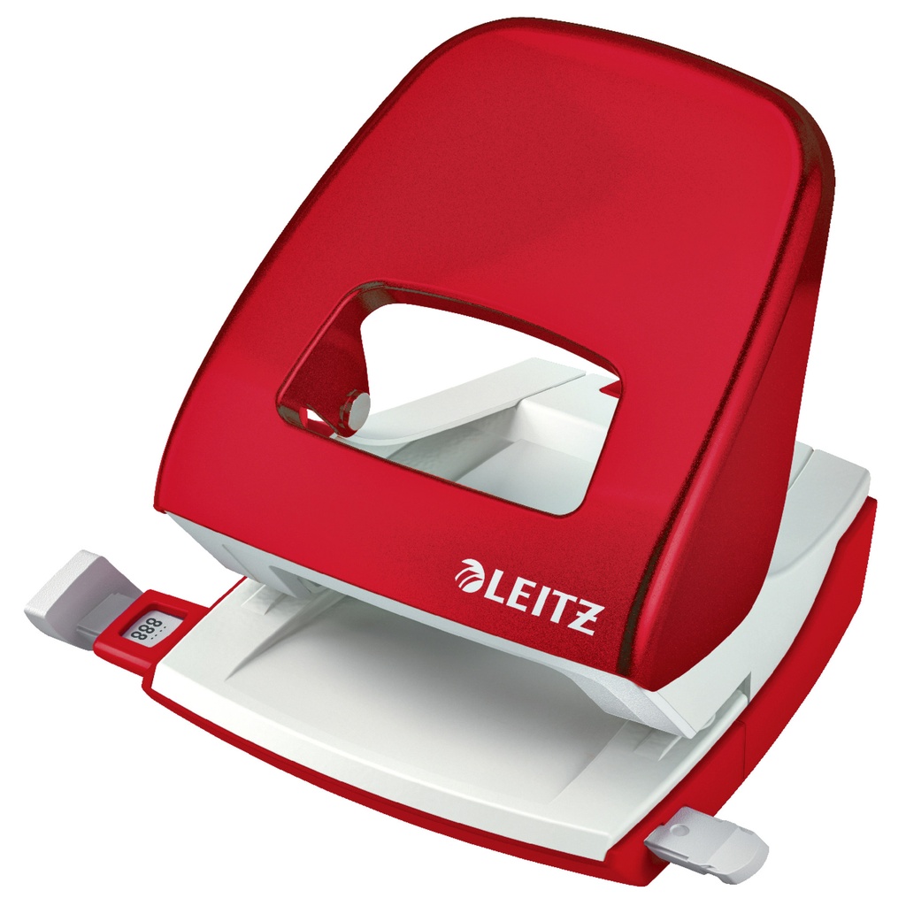 [50081026] Perforator Leitz WOW 5008 metaal 30 vel rood