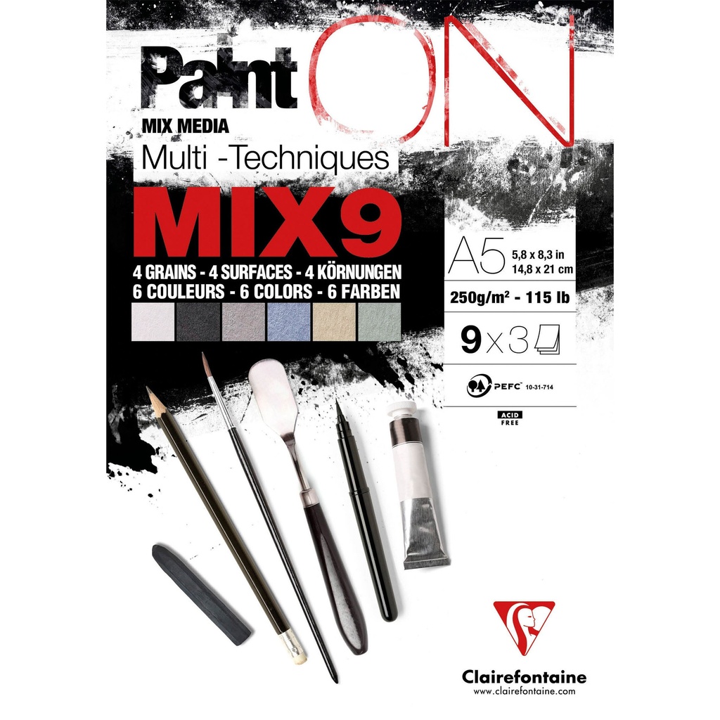 Mix Media Papier CF A5 Paint On 27vel 250gram ass