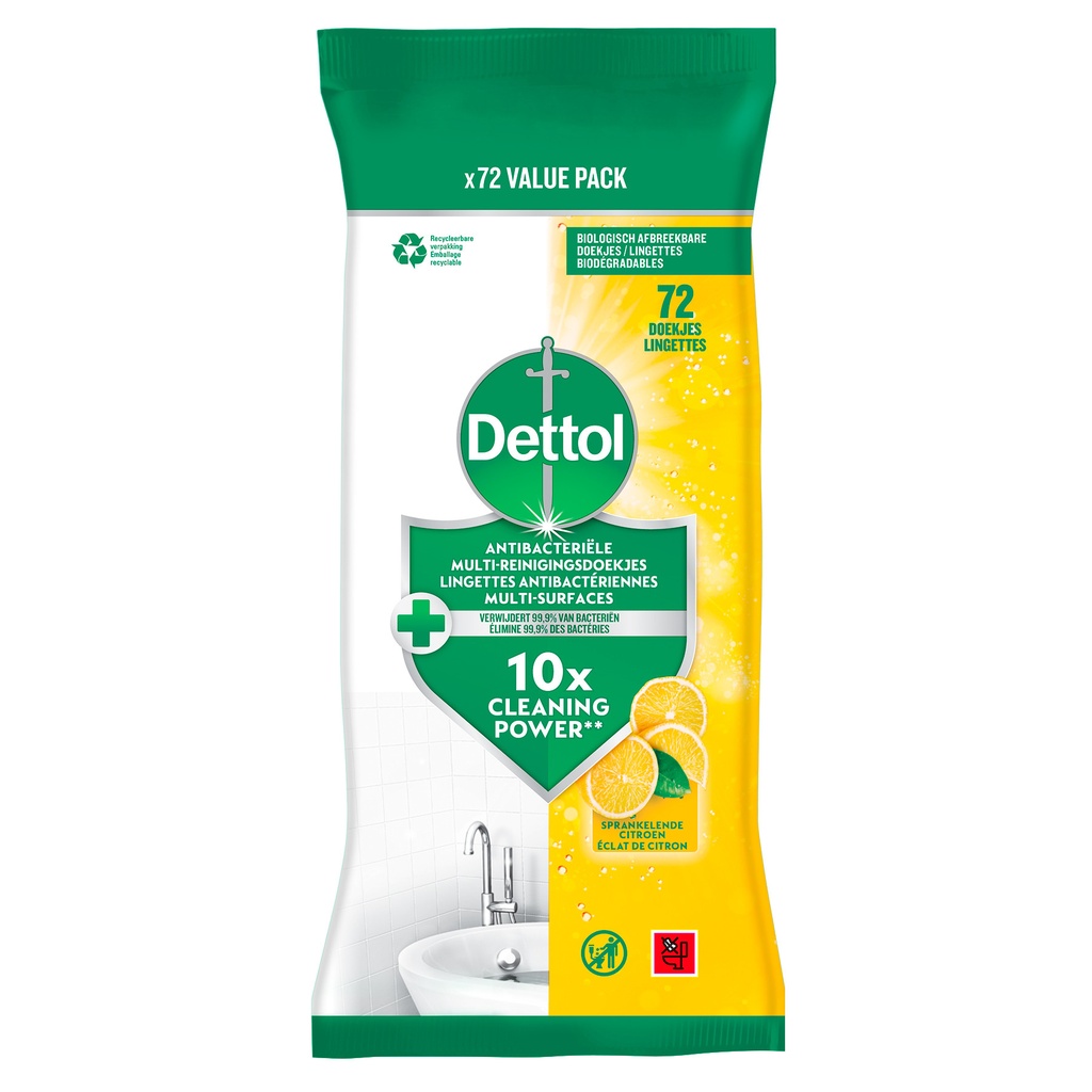 [3287054] Reinigingsdoekjes Dettol antibact Citrus 72st