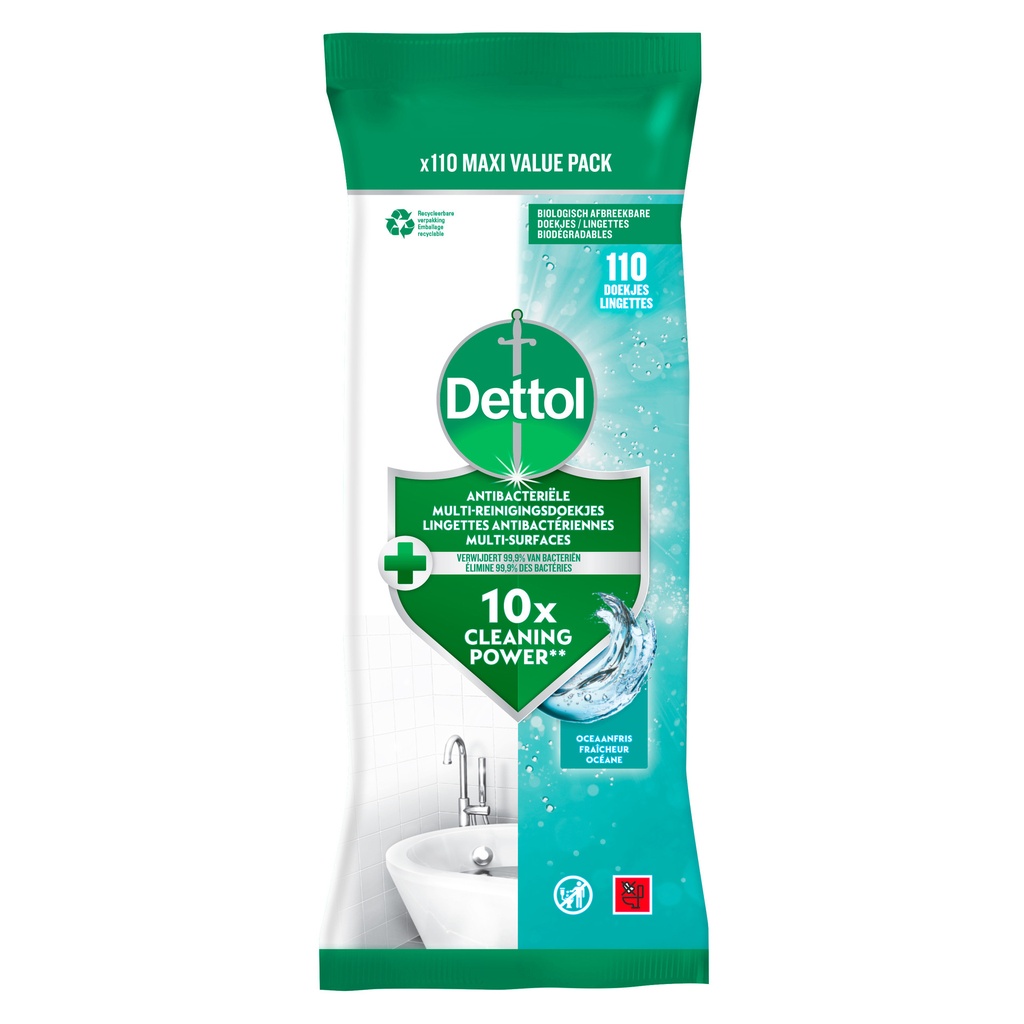 [3287601] Reinigingsdoekjes Dettol antibact Ocean 110st