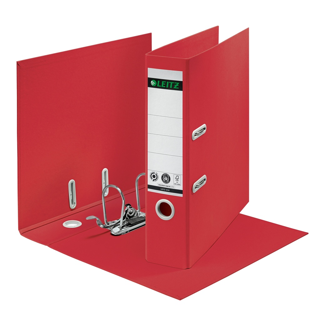 [10180025] Ordner Leitz 180° Recycle 80 mm rood