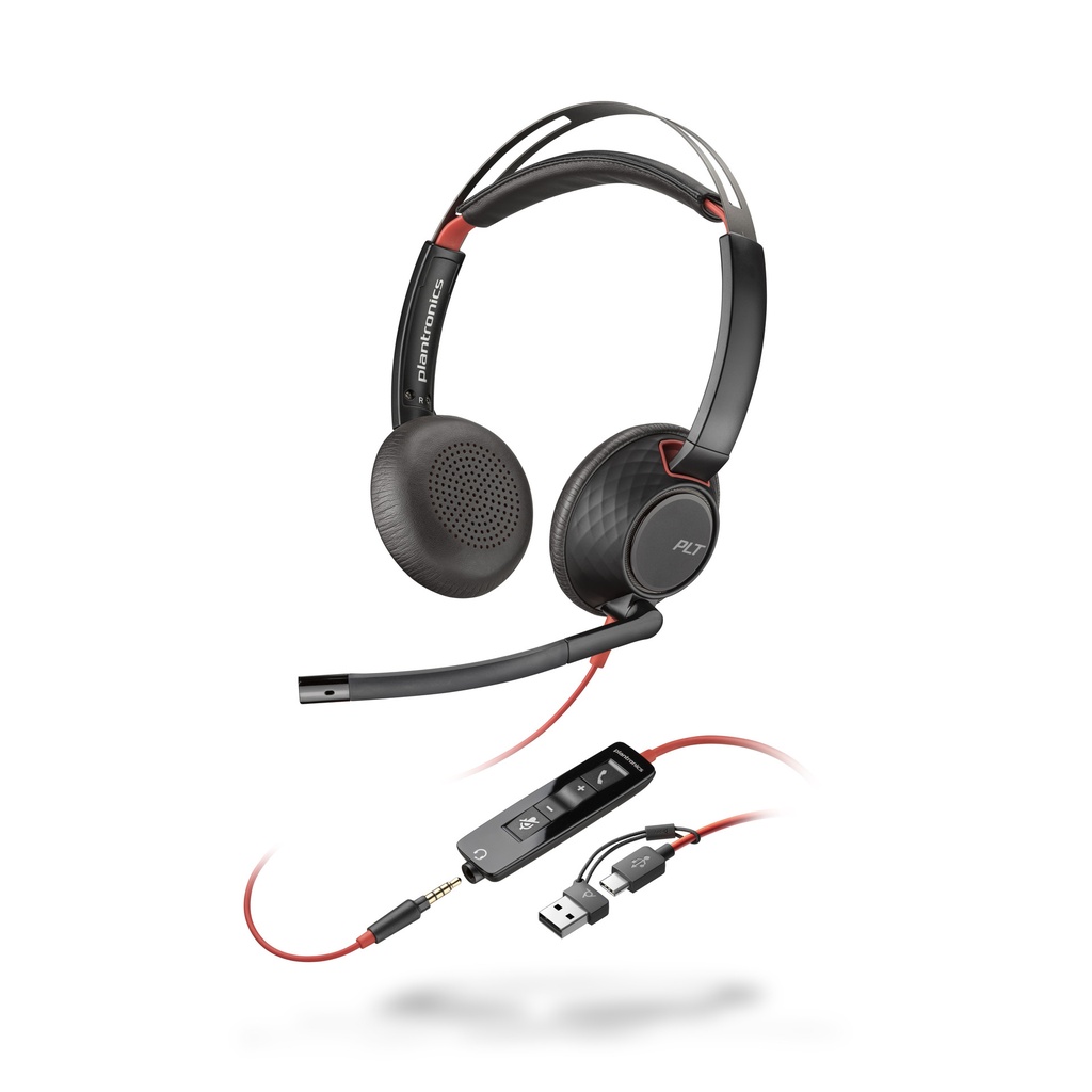 [8X231AA] Headset HP POLY Blackwire 5220 Stereo USB-C 3.5 mm