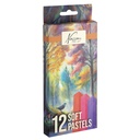 Pastelkrijt Nassau fine art zacht 12 stuks assorti