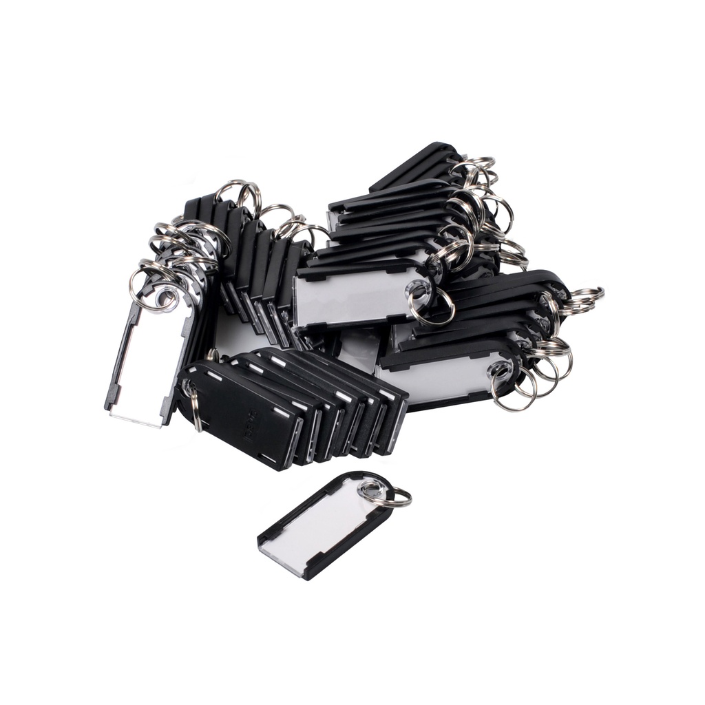 [8012152] Sleutellabel Pavo magnetisch zwart 50st