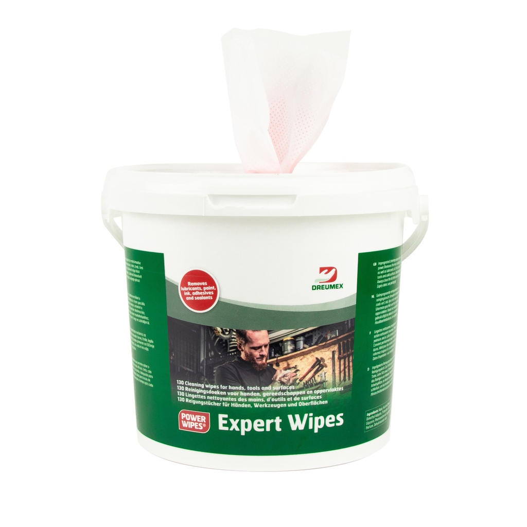 [59001301001] Reinigingsdoek Dreumex emmer 130 stuks wit