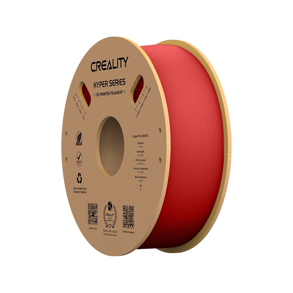 [3301010342] 3D Filament Creality Hyper PLA 1.75mm rood 1kg