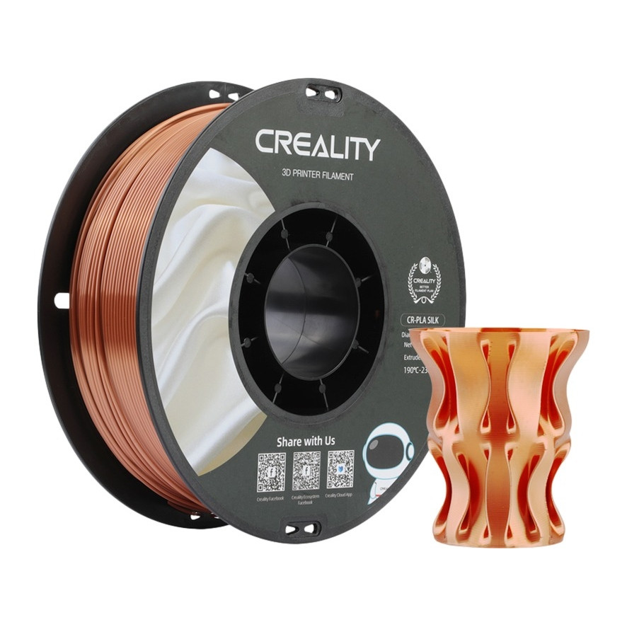 3D Filament Creality PLA 1.75mm Silk rood kpr 1kg
