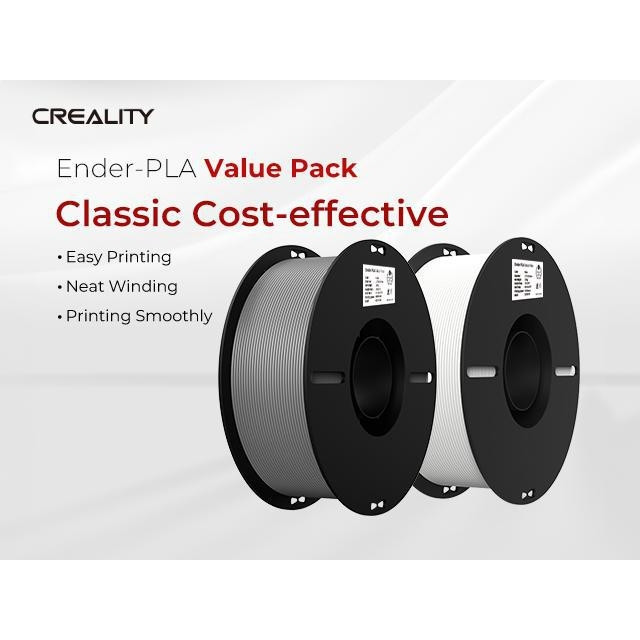 3D Filament Creality PLA 1.75mm wit + grijs 1kg