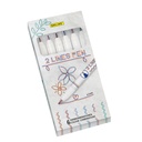 Finerliner Online 2-lijnen assorti doos à 6 stuks