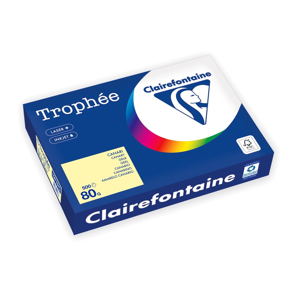 [1977PC] Kopieerpapier Trophee A4 80gr geel