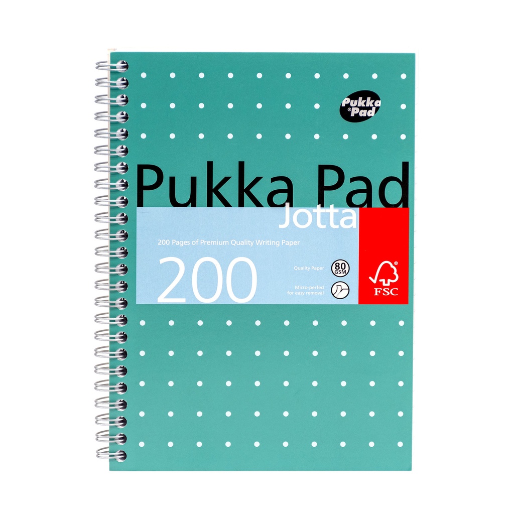 Notitieboek Pukka Jotta A5 lijn 200pag 80gr gn