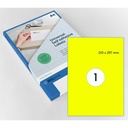Etiket Rillprint 210x297mm fluorgeel 100 etiketten