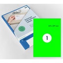 Etiket Rillprint 210x297mm fluorgn 100 etiketten