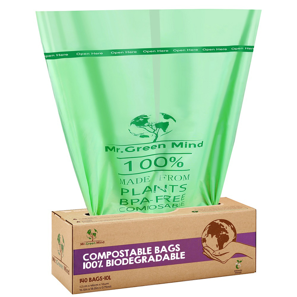 Afvalzak bio Mr.Green Mind 43x46cm 10L dispenser