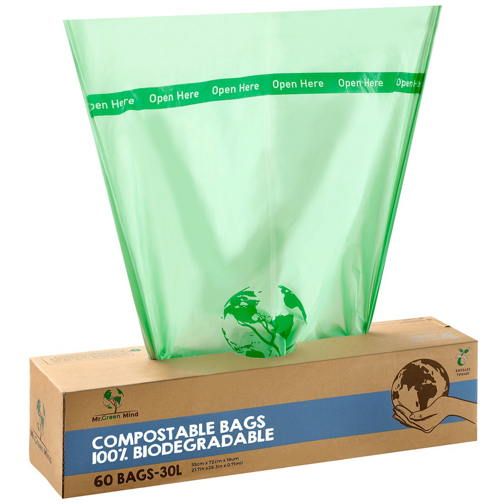 Afvalzak bio Mr.Green Mind 54x72cm 30L dispenser