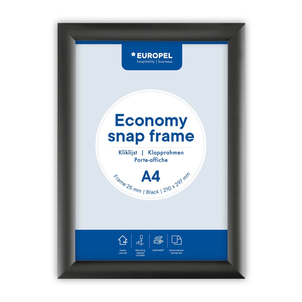 [355096] Kliklijst Europel Economy A4 zwart