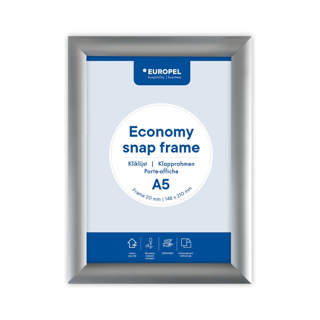 [355097] Kliklijst Europel Economy A5 zilver