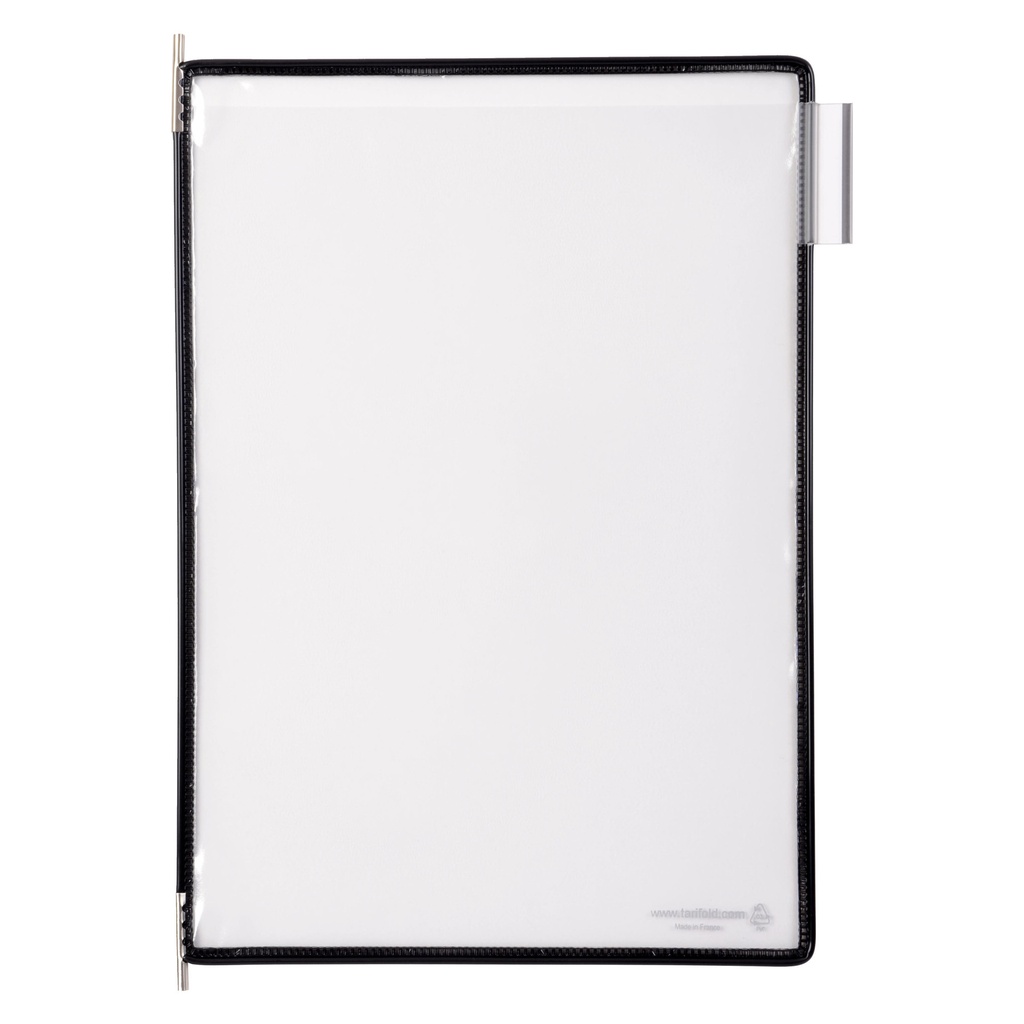 [114007] Zichtpaneel Tarifold A4 verticaal zwart 10st