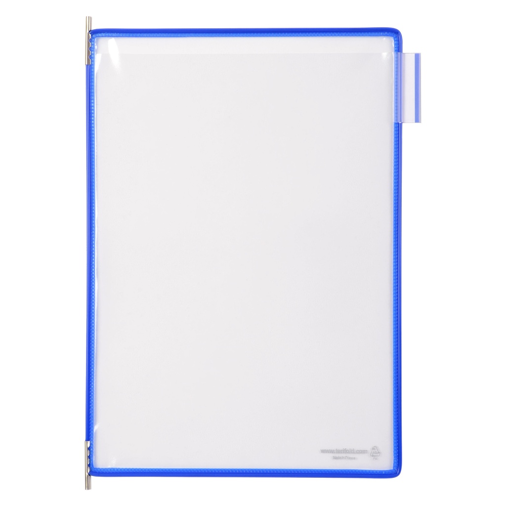 Zichtpaneel Tarifold A4 verticaal blauw 10st