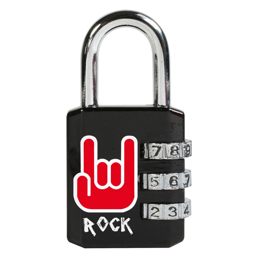 [3520190942562] Hangslot Masterlock 3 cijfer 30mm rock patroon