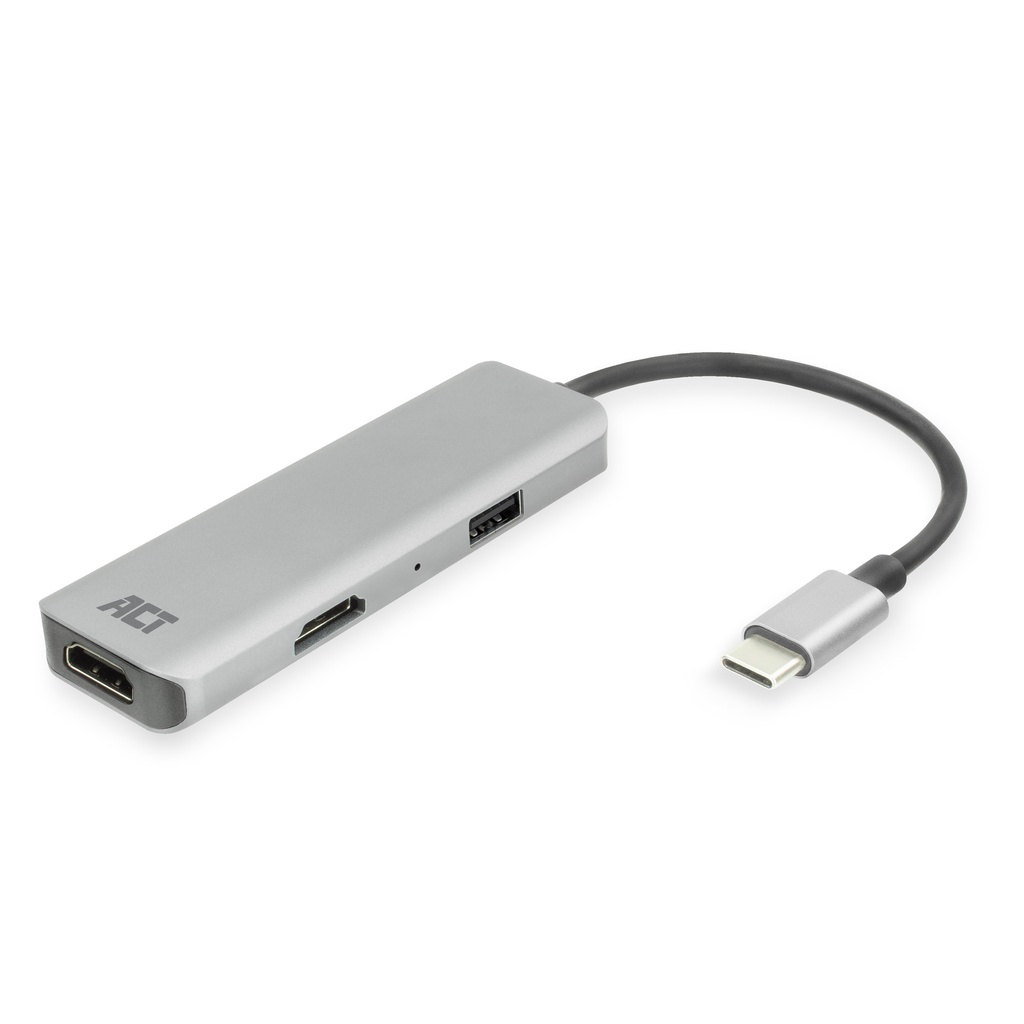 Adapter ACT USB-C 4K multiport 2 HDMI monitoren