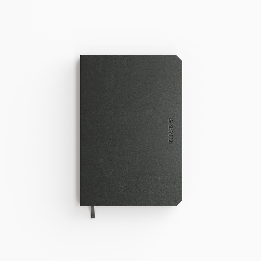 [5.796.3344.01.6.8] Notbk de KEMPEN Ashblack 110x160 lijn 160pag zwart