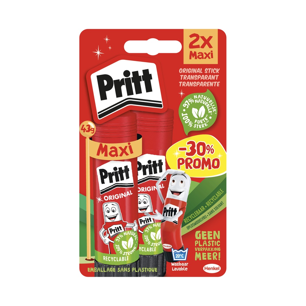 [3011972] Lijmstift Pritt Stick Original 2x 43gr Promo