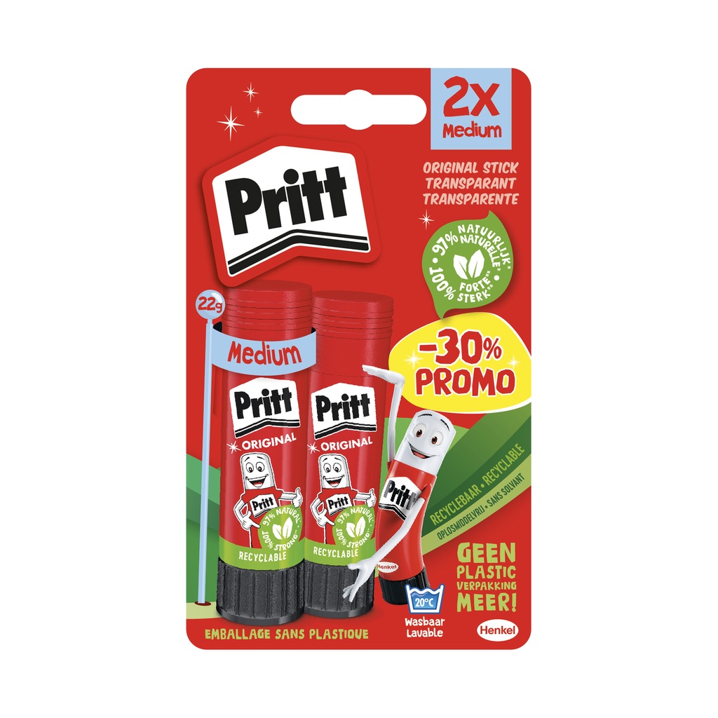 [3011940] Lijmstift Pritt Stick Original 2x 22gr Promo