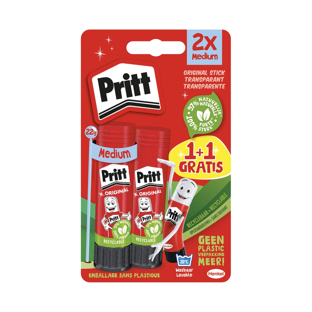 [3011973] Lijmstift Pritt Stick Original 2x 22gr Promo 1+1