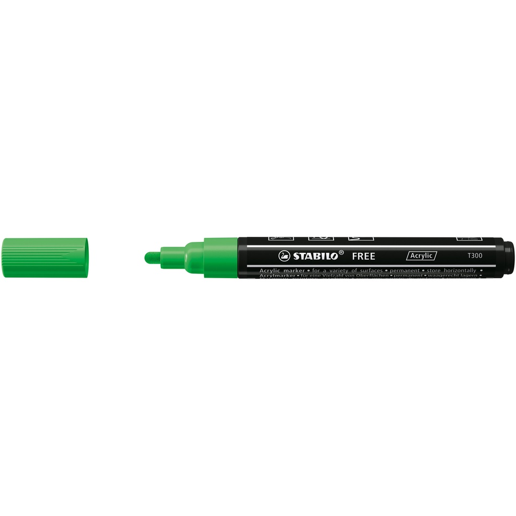 Acrylmarker STABILO Free Acrylic T300 bladgroen