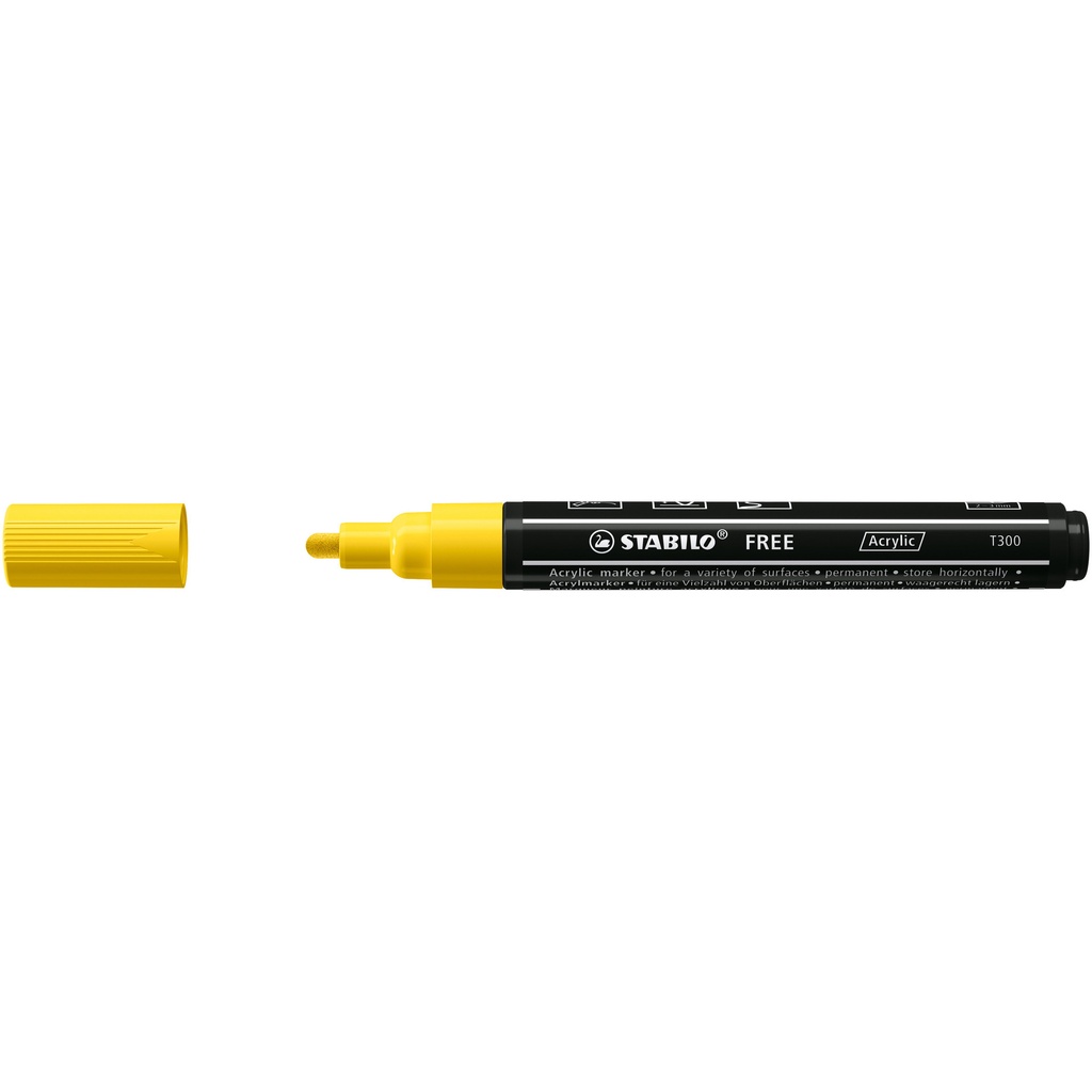 Acrylmarker STABILO Free Acrylic T300 geel