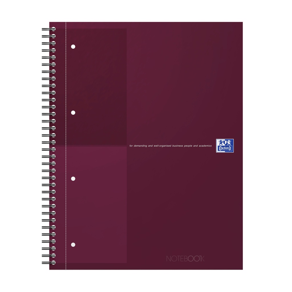 [400194459] Spiraalblk Oxf International Notebk A4+ lijn rood