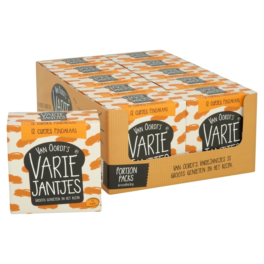 [60115672] Pindakaas VarieJantjes 12x15 gram cupjes