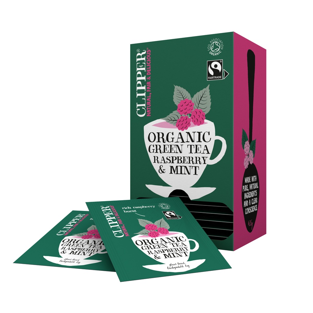[JD0058B] Thee Clipper green raspberry mint bio 25 zakjes