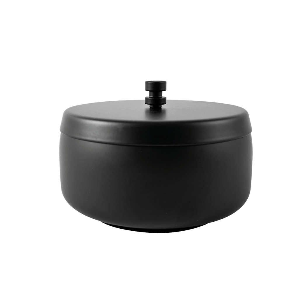 Asbak BRASQ tafelmodel 1 liter met deksel zwart