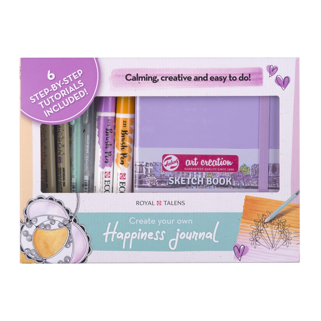 [16550002] Journal Royal Talens set 8delig paars (140)