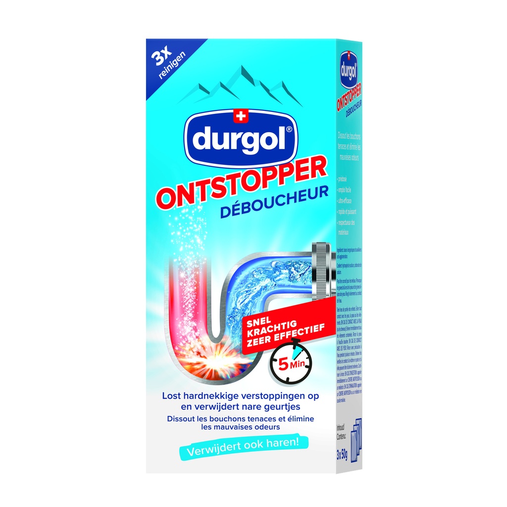 [604] Afvoerontstopper Durgol poeder 50 gram