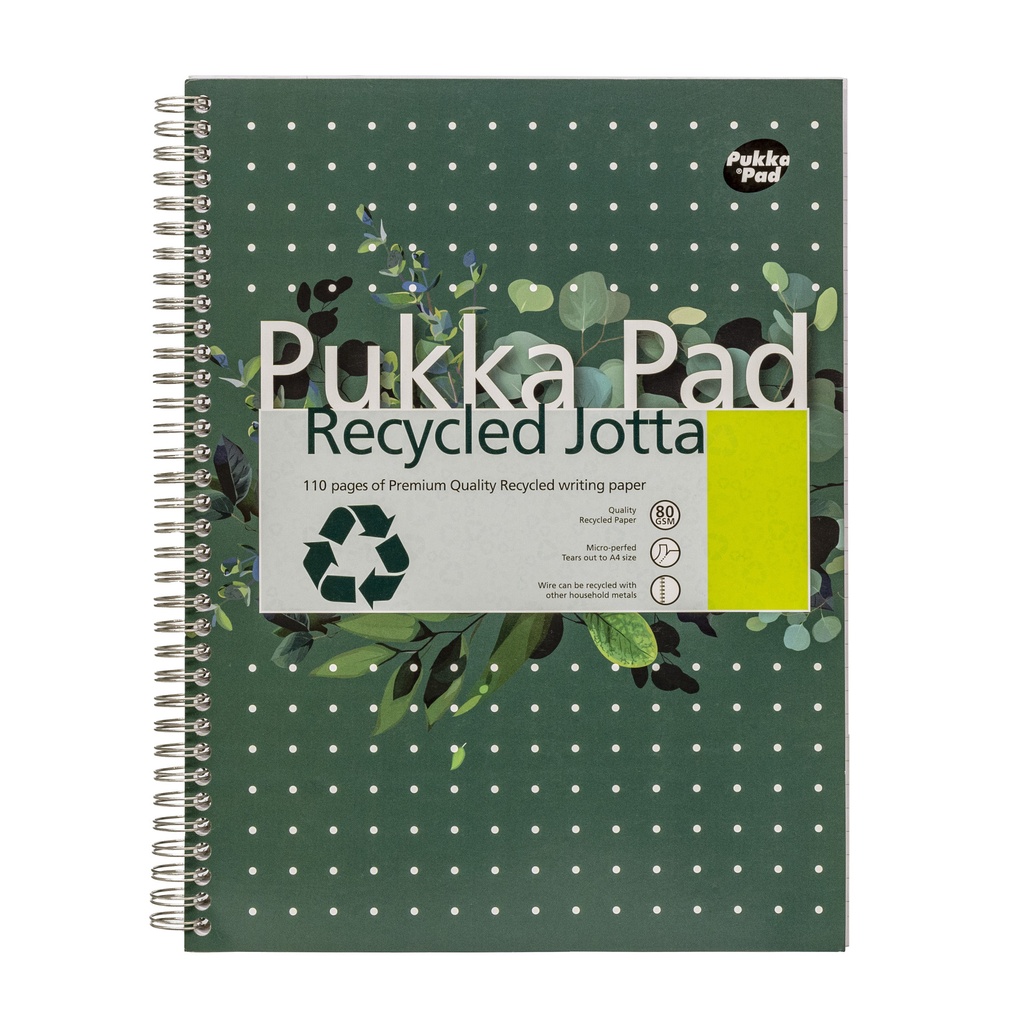Collegeblok Pukka Pad Jotta Recyc A4 lijn 110pag