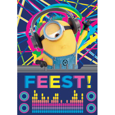 Wenskaart Hallmark uitnodiging Minions 6 stuks