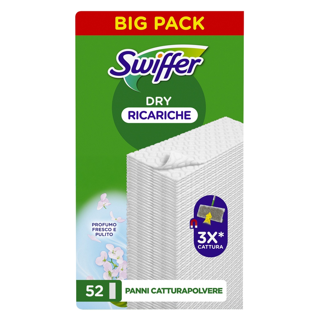 [8700216677530] Vloerwisdoekjes Swiffer navulling droge doekjes 52