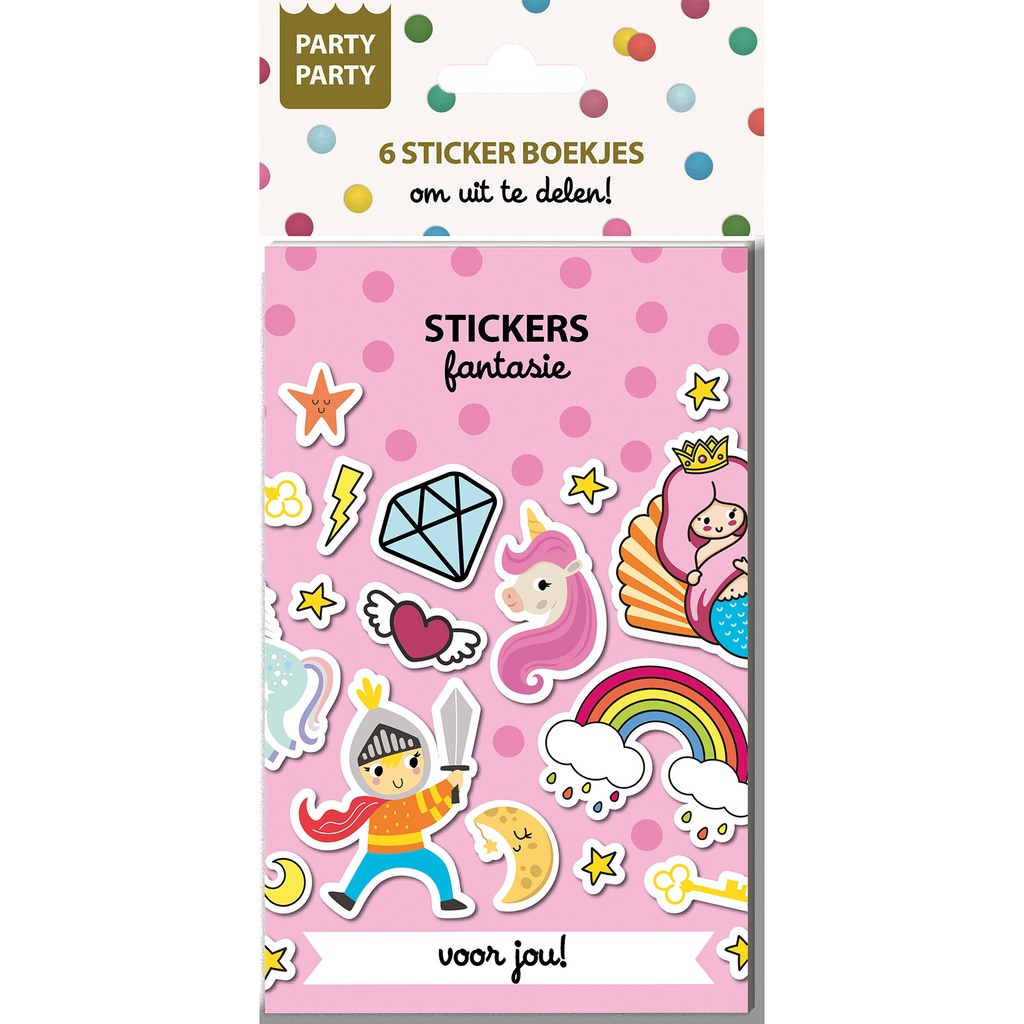 [9789464327809] Party Party 6 Sticker boekjes Fantasie Interstat