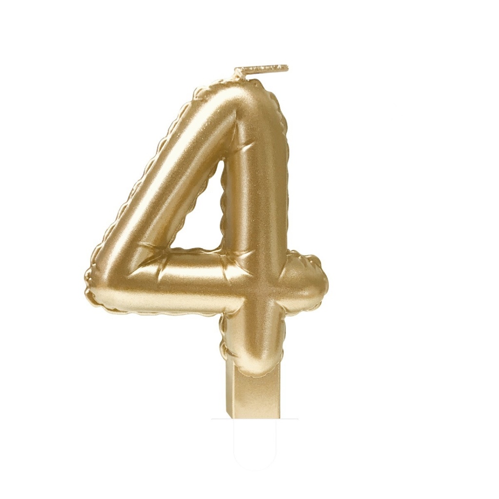 [7070004] Foil balloon candle gold 4