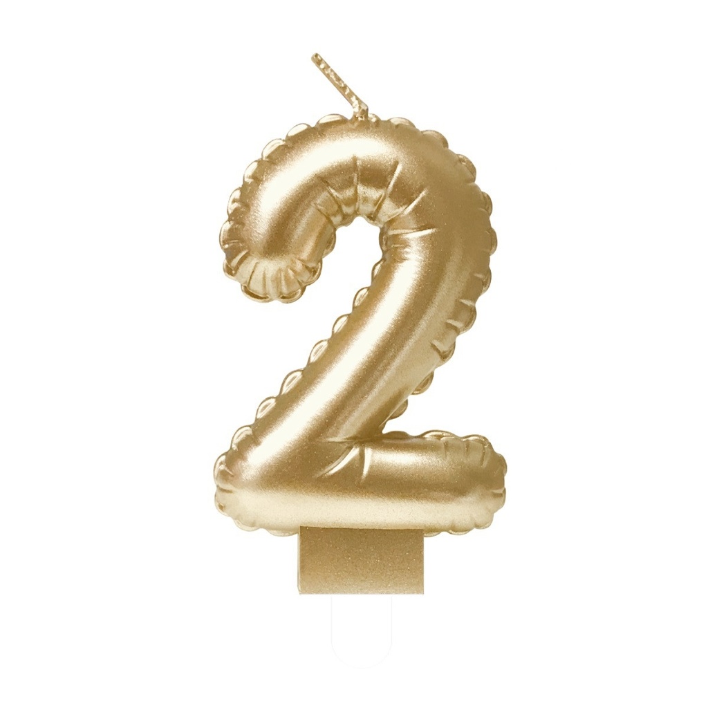 [7070002] Foil balloon candle gold 2