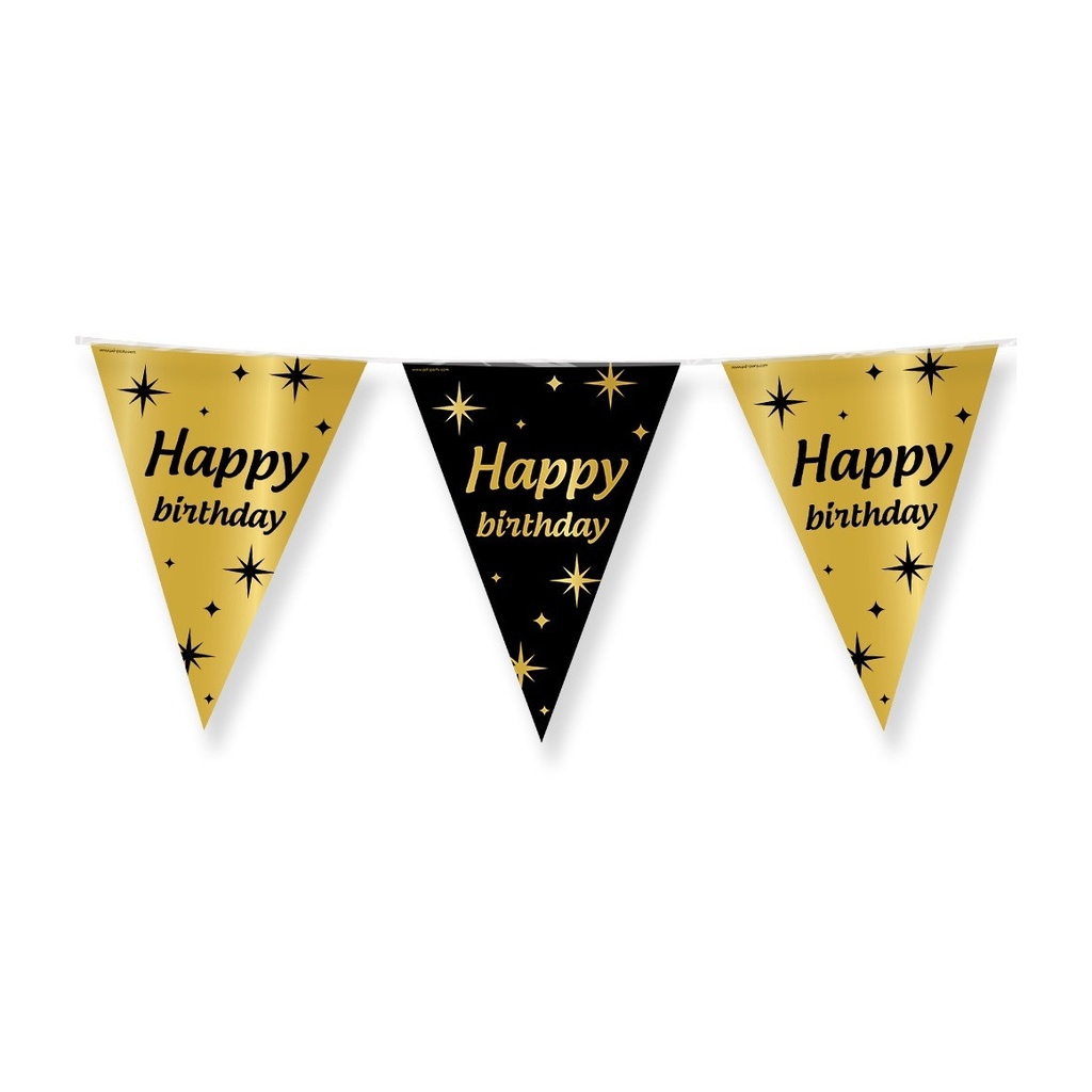 [7031215] Classy Party flags foil Happy Birthday