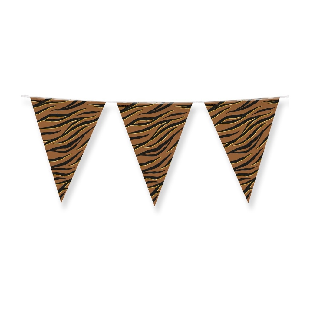 [7031059] Party Flags foil Tiger Safari