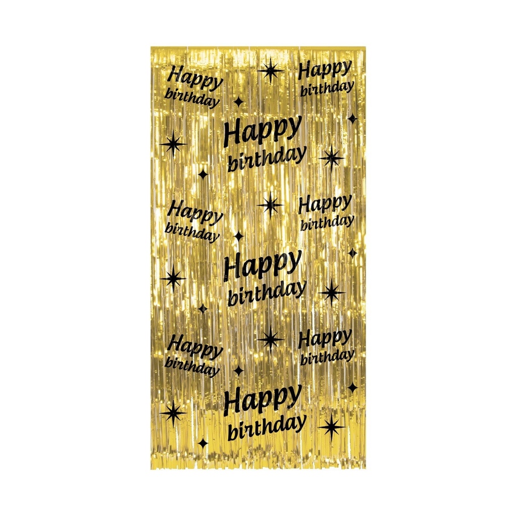 [7032215] Classy Party Curtain Happy Birthday