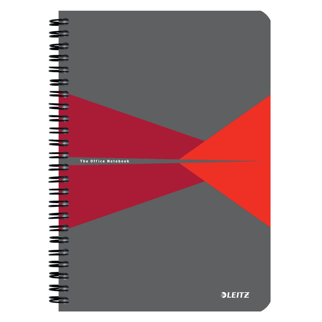[44991025] Notitieboek Leitz Office A5 lijn 180pag grijs rood