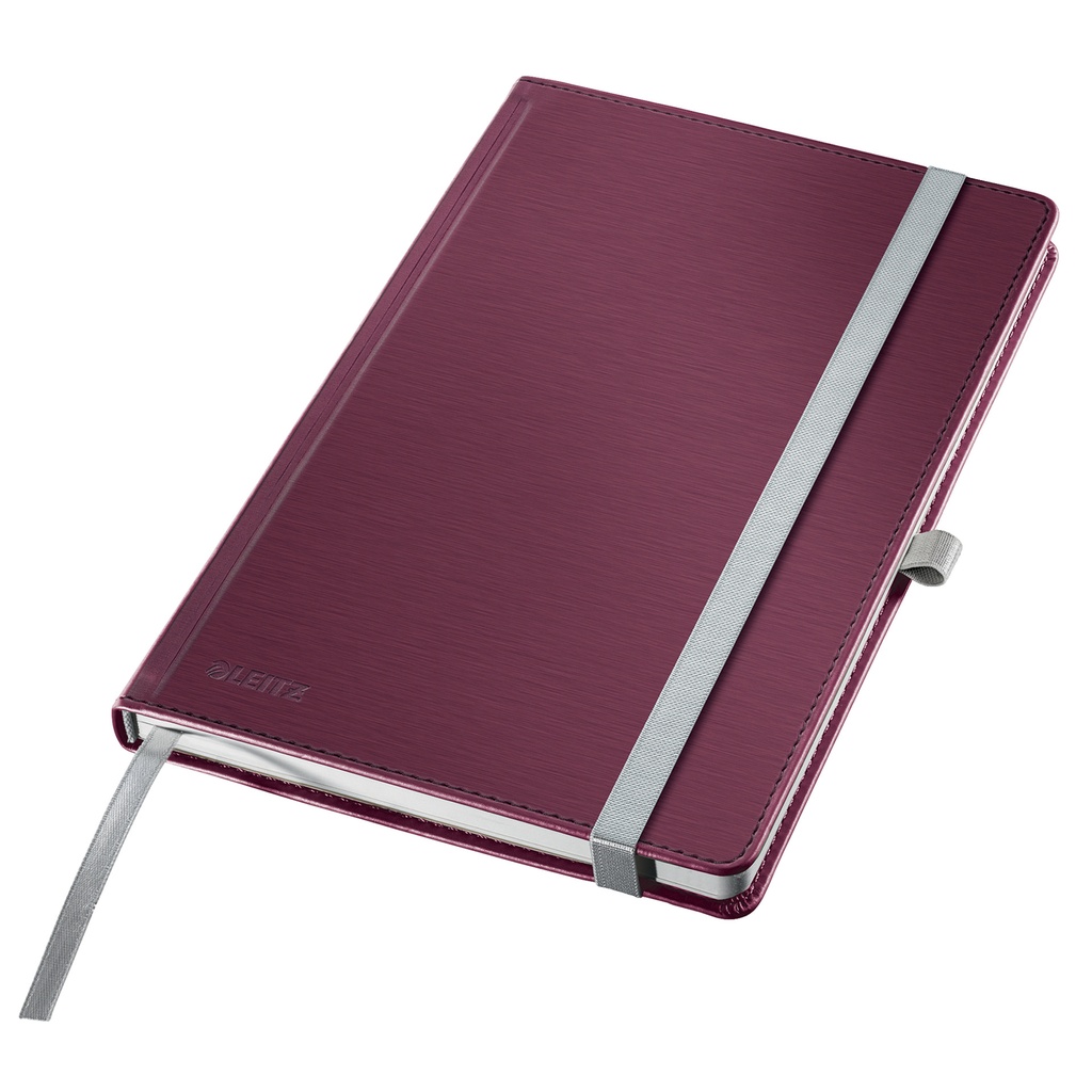 [44851028] Notitieboek Leitz Style A5 lijn 160 pagina's rood